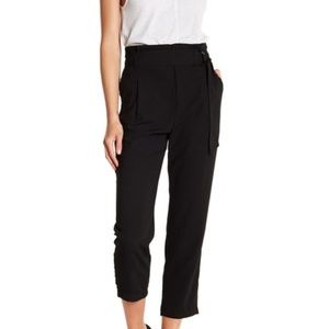 KNOW ONE CARES-Waist Tie Cropped Pants